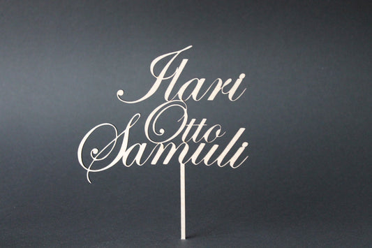 Cake decoration with your own text