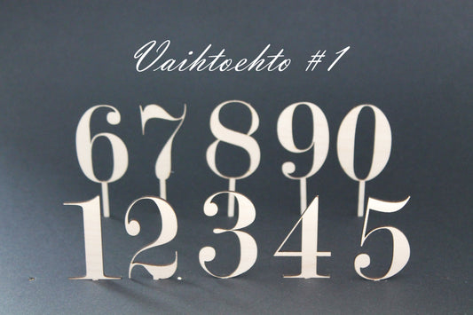 Number cake topper (0-9)