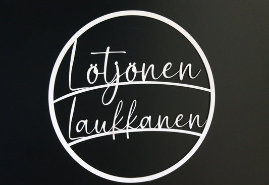 Kranssi omalla tekstillä