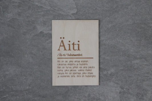 Äidin määritelmä -kortti