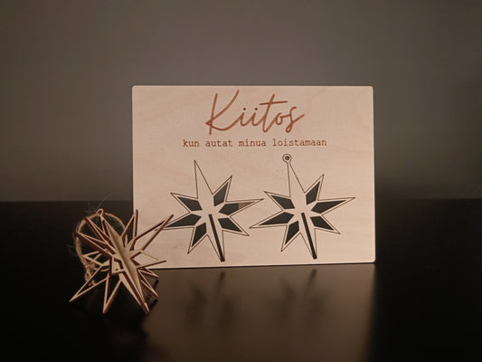 Joulukoriste -kortti opettajalle #1